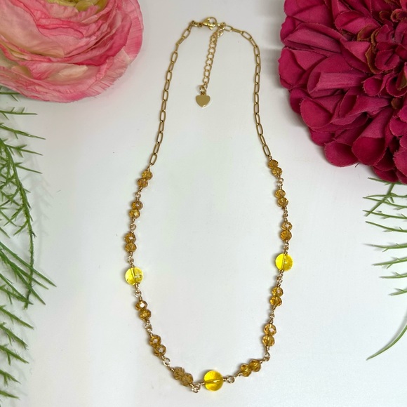 Saval Jewelry Jewelry - NEW⚜️Citrine & Crystal Gemstone Choker Necklace